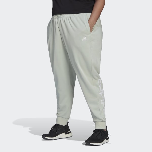 Verde Calças em Moletão Essentials (Plus Size)