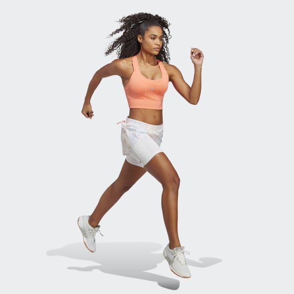 adidas Medium-Support Running Pocket Bra - Orange, Women's Training