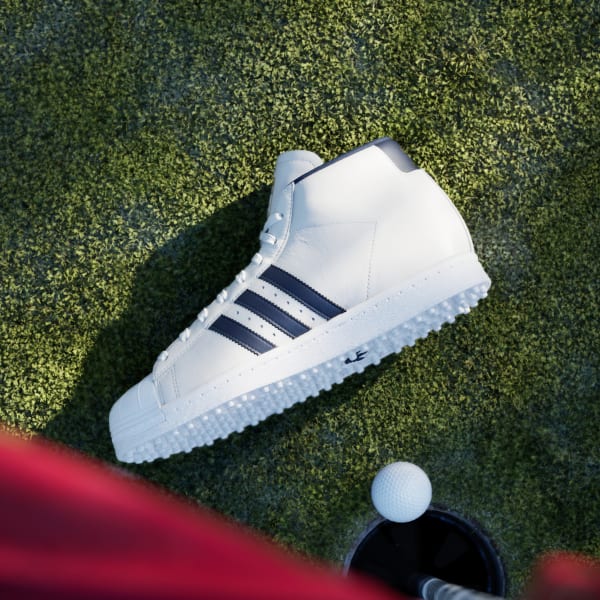 adidas Pro Model Midcut Spikeless Golf Shoes - White | Free