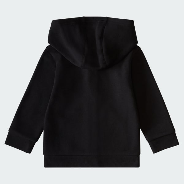 adidas HOODED FLEECE JACKET SET Black Kids Training adidas US