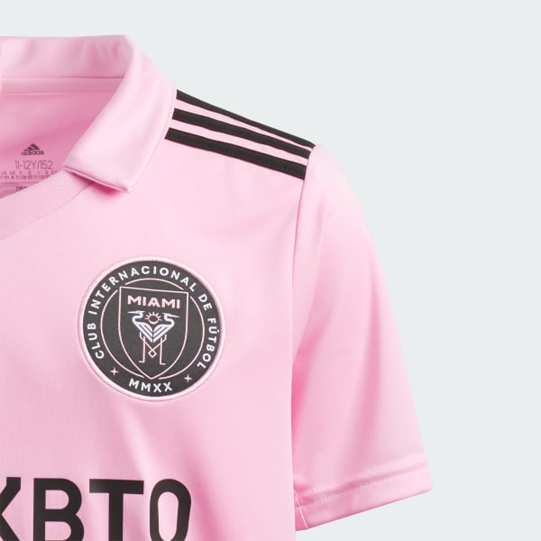 Rosa Camisola Principal 23/24 do Inter Miami CF – Messi 10, Criança