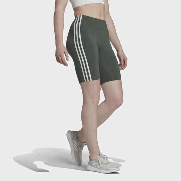 Green Essentials 3-Stripes Bike Shorts BO357