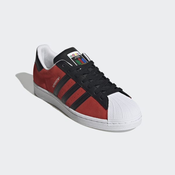 Adidas superstar hot sale vermelho camurça