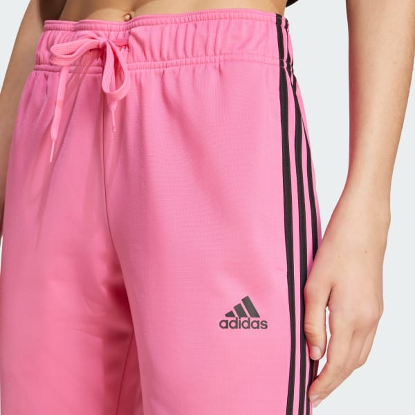 adidas Essentials Warm-up Tricot Regular 3-stripes Track Pants in Pink