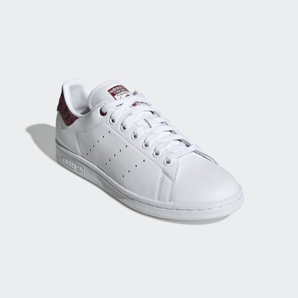 Women's Stan Smith White, Burgundy 