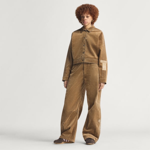 Marron Chaqueta de sarga cepillada Adibreak