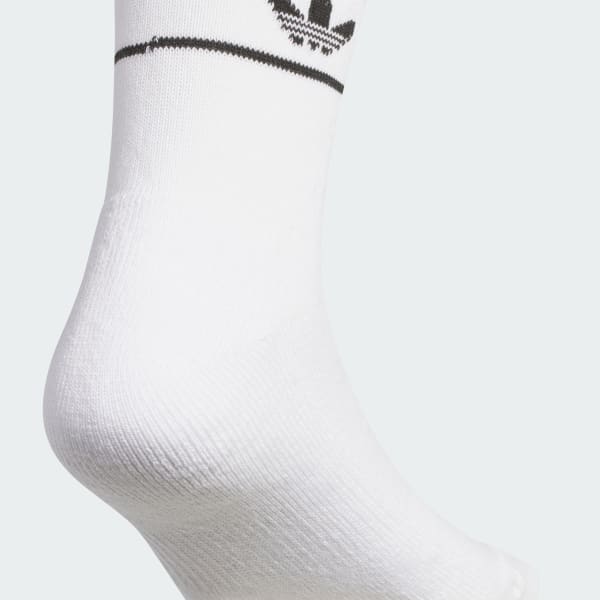 White Skateboarding Logo Band Sock 2-pack