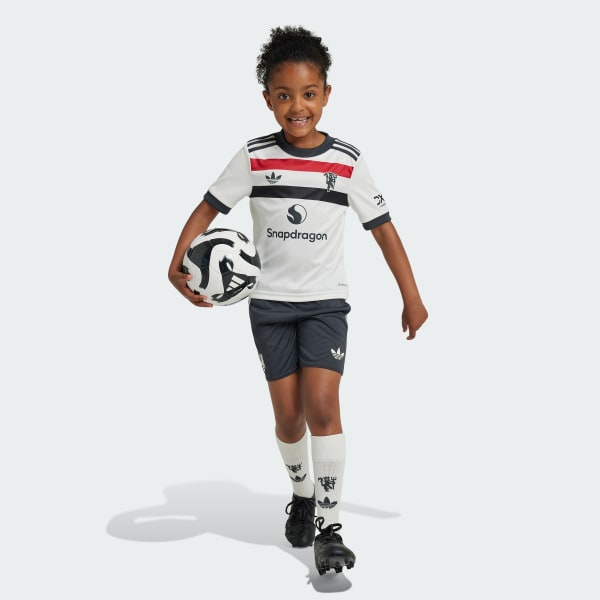 Wit Manchester United 24/25 Derde Mini-Tenue Kids