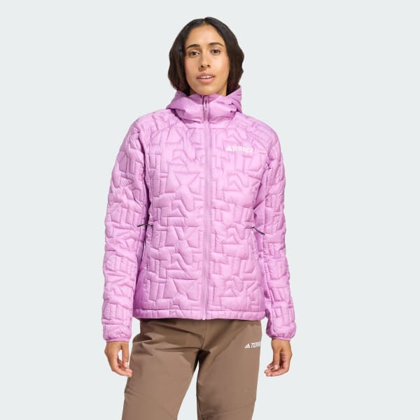 fialová Bunda Terrex Xperior PrimaLoft Loose Fill Insulated Hooded