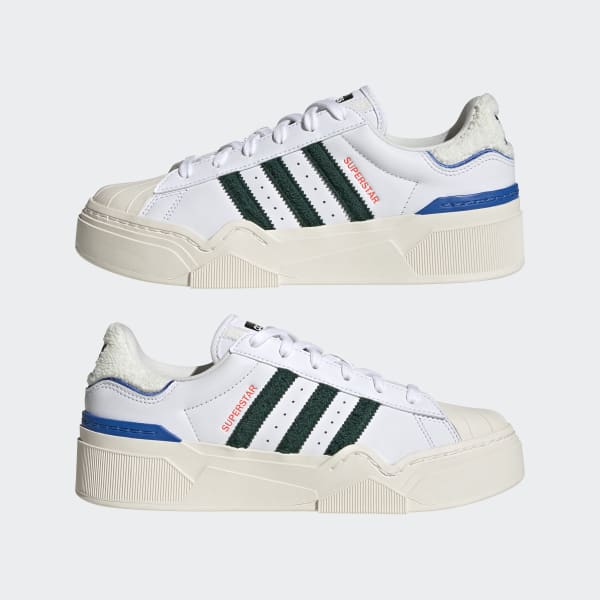 Adidas Superstar Trainers White/Green - Adidas At 80s Casual Classics
