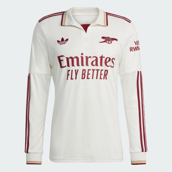 adidas Arsenal 25/26 Long Sleeve Third Jersey - White | Free