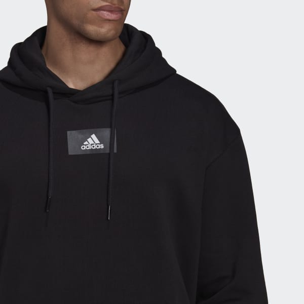 cierna Mikina s kapucňou Essentials FeelVivid Cotton Fleece Drop Shoulder