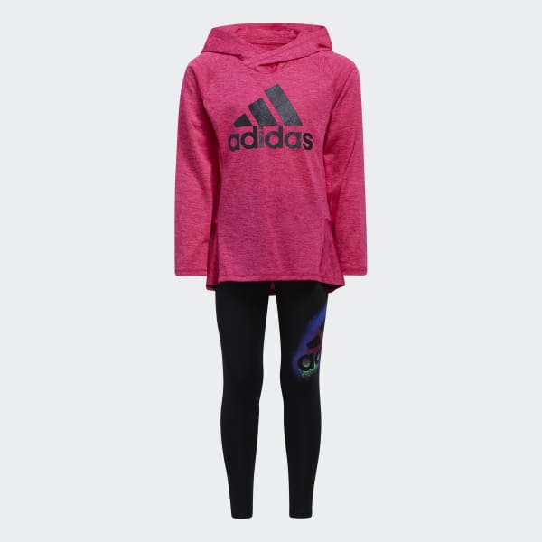 adidas Melange Top and Graphic Tights Set Pink Free Shipping with adiClub adidas US