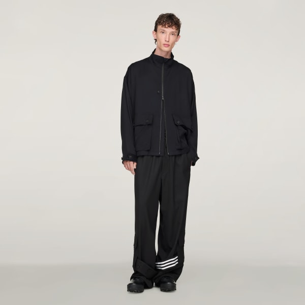 Czerń Koszulka Y-3 Rayon Twill Zip