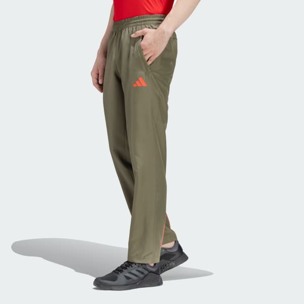 Green TRAINING ESSENTIALS BIG LOGO PANTS