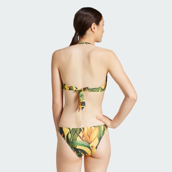 Yellow adidas x FARM Neckholder Bikini Set