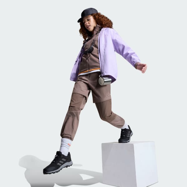 Purple Terrex Kids Multi 2 Layer CLIMAPROOF Rain Jacket