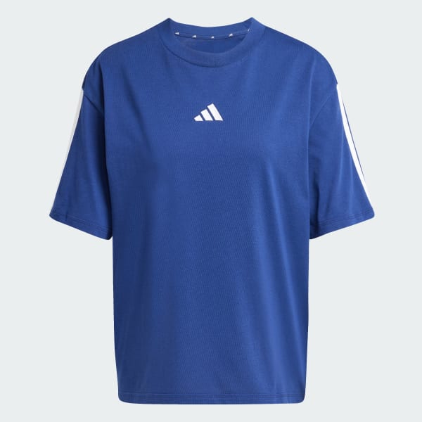 Blue Essentials 3-Stripes Boyfriend Tee