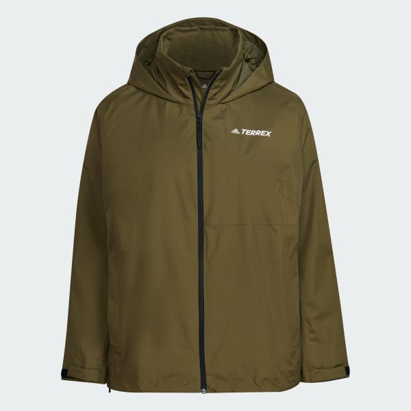 Grun TERREX Multi RAIN.RDY Two-Layer Regenjacke – Große Größen