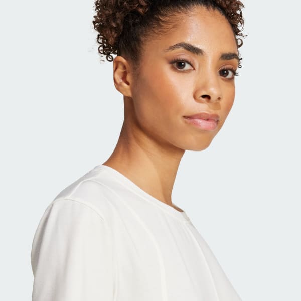 Bianco T-shirt da yoga