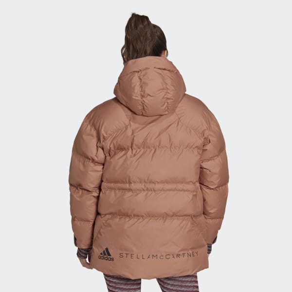 Brown adidas by Stella McCartney Mid-Length Padded Winter Jacket QD082