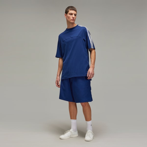 Bla Y-3 3-Stripes Short Sleeve T-skjorte