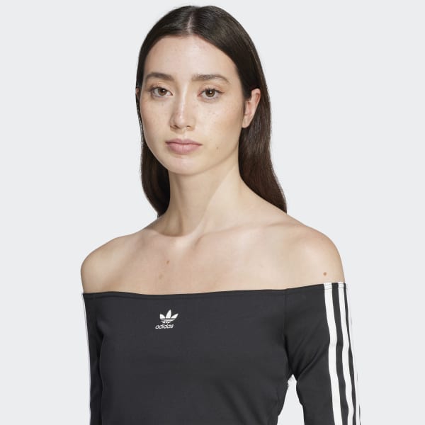 【ADIDAS】Adidas Color Off Shoulder Long Sleeve Tee JD0275 WMNS) adidas Adicolor Off Shoulder Long Sleeve Long-Sleeve