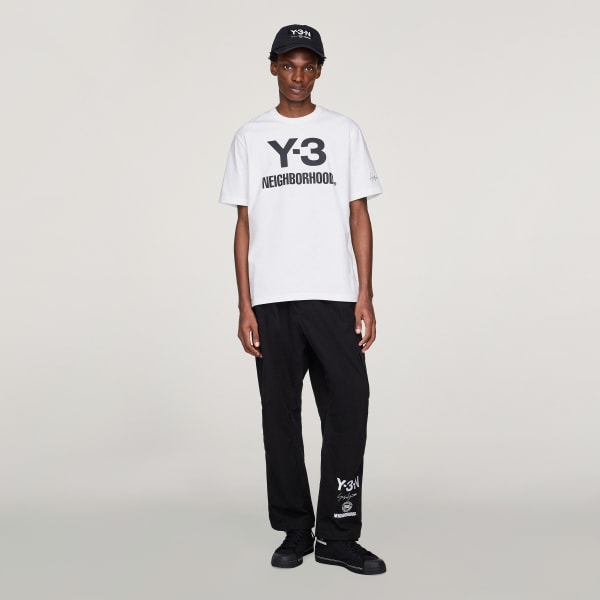 Weiss Y-3 NBHD LOGO T-Shirt