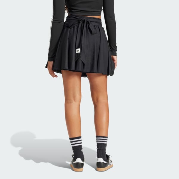 Negro Falda Wrap Mini Malla