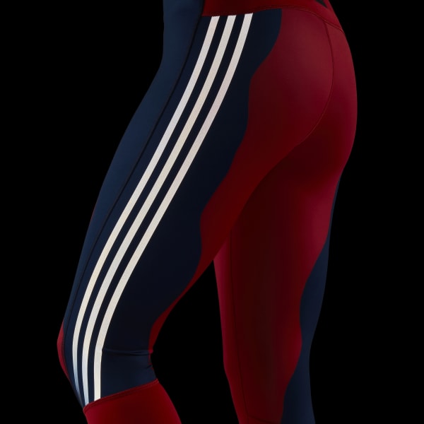 rood Marimekko Run Icons 3-Stripes 7/8 Hardlooplegging MMA62
