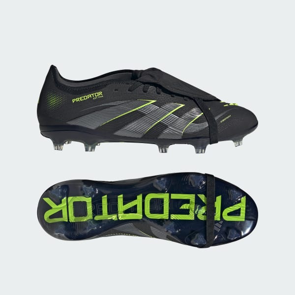 Black Predator Pro Fold-Over Tongue Firm Ground Boots