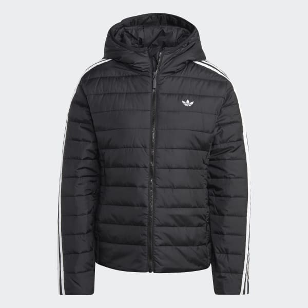 Preto Casaco Justo com Capuz Premium
