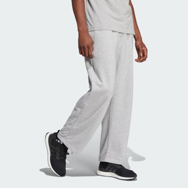 Grau Essentials Wide Leg 3 Bar Logo Hose
