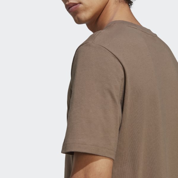Marron T-shirt à motif monogramme