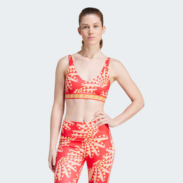 cervená Podprsenka adidas x FARM Rio Medium-Support