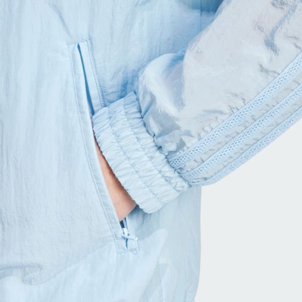 adidas '80s Nylon Archive 3-Stripes Track Top - Blue adidas '80s Nylon Archive 3-Stripes Track Top - Blue