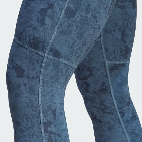 Print | TERREX adidas Hiking adidas Blue Allover Multi | - Women\'s US Leggings