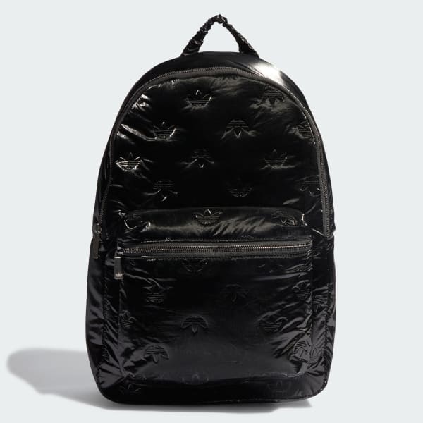 adidas Puffy Satin Backpack - Black, Women's Lifestyle