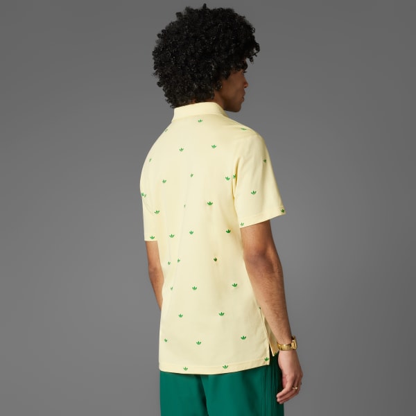 สีเหลือง เสื้อโปโลพิมพ์ลาย Originals Trefoil