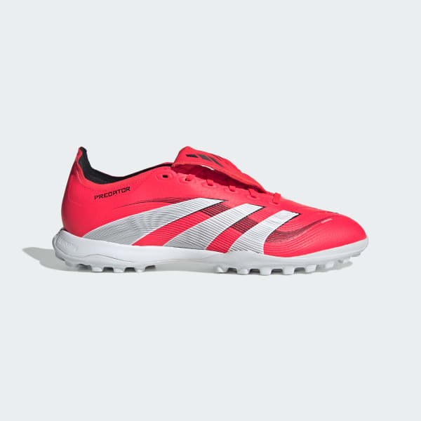 Rojo Zapatos de Fútbol Predator League Lengüeta Plegable Pasto Sintético