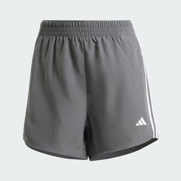 Grey 3-Stripes High-Rise Shorts