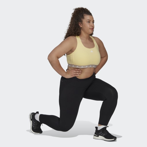 zlutá Podprsenka Powerreact Training Medium-Support Techfit (plus size) F6305