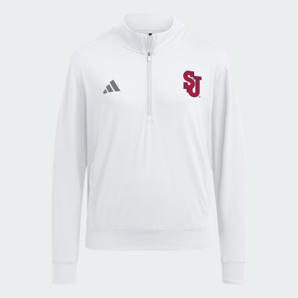 adidas St. John's Red Strom Women's Quarter-Zip Pullover - White
