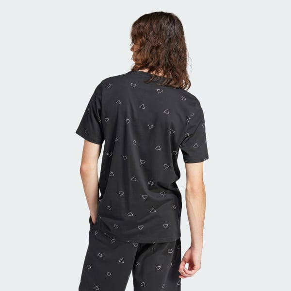 Negro Remera Seasonal Essentials Monogram Estampada