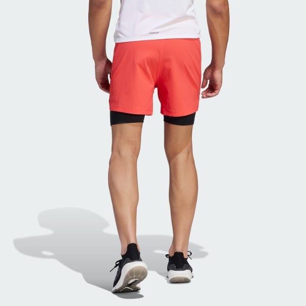 adidas Power Shorts | US Training adidas | - Men\'s Red Two-in-One Workout
