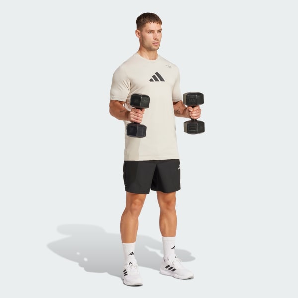 Beige All-Gym Category Graphic Tee