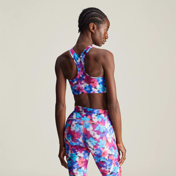 Turquoise adidas by Stella McCartney TruePurpose Printed Bra