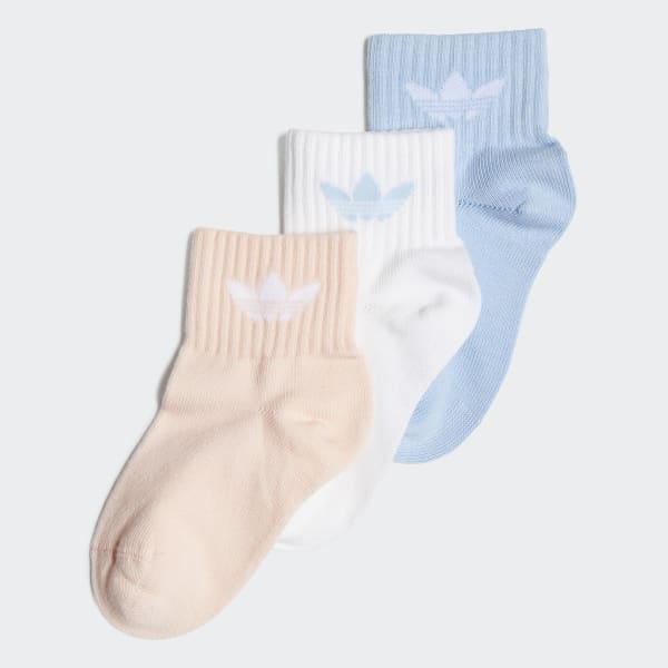 adidas Mid-Ankle Socks 3 Pairs - White | adidas Philippines