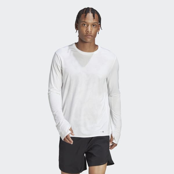adidas Made to Be Remade Running Long Sleeve Tee - White | Free ...