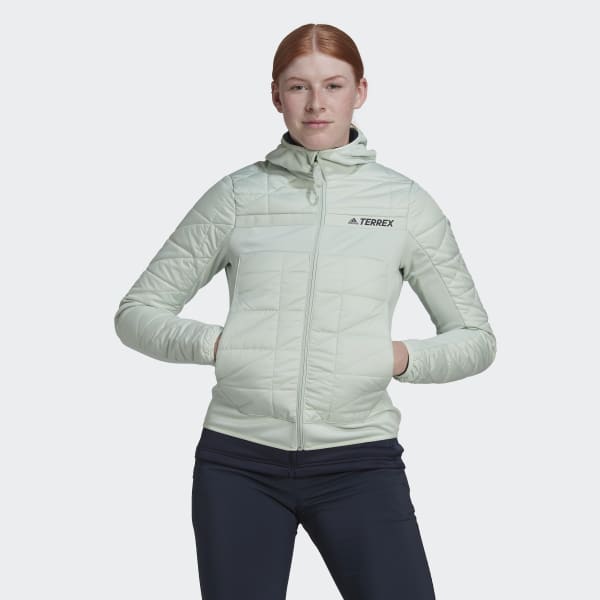 TERREX Women\'s | Hybrid Jacket Primegreen Insulated Multi Green adidas Hiking - US adidas |